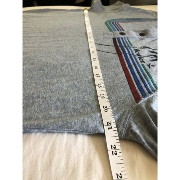 Howler Bros Men's Rookery Palm Tree Polo Shirt M Blue Heather Cotton Surf - Picture 8 of 9